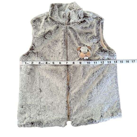 Dani Créations Kids’ Marmot Plush Sleeveless Vest 
Soft Size 5/6 - Picture 7 of 8